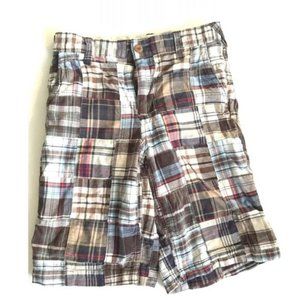 Boys Old Navy Madras Plaid Patchwork Shorts Size 10 / L